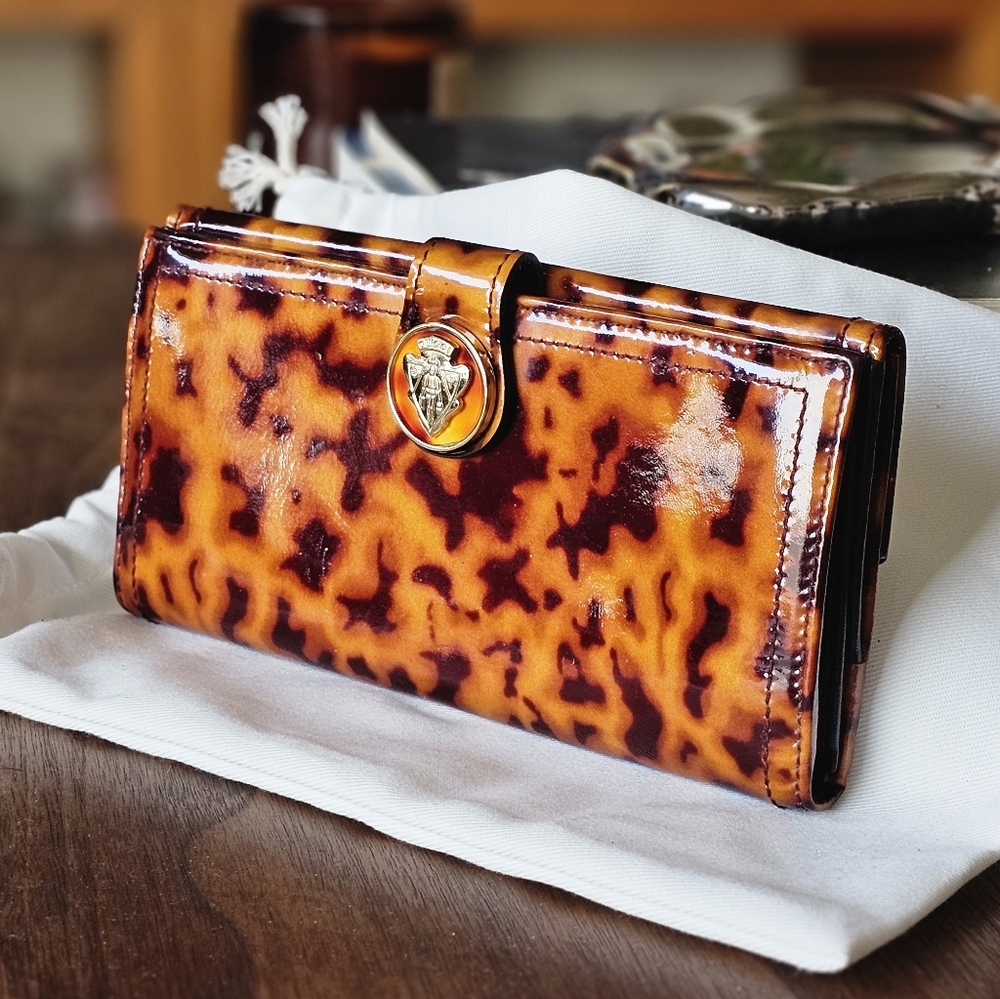 RARE Gucci Hysteria Tortoiseshell Patent Leather Bifold Wallet - Picture 14 of 14